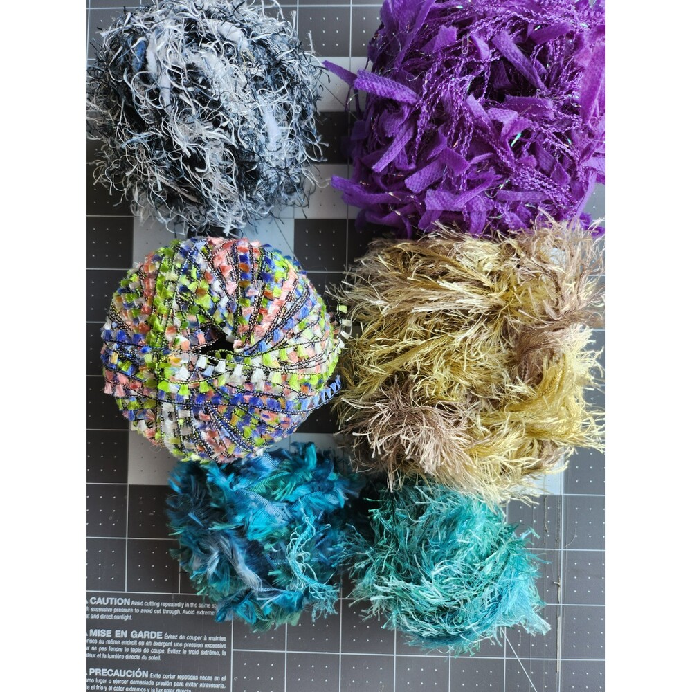 6 Partial Skeins of Specialty Yarns B47